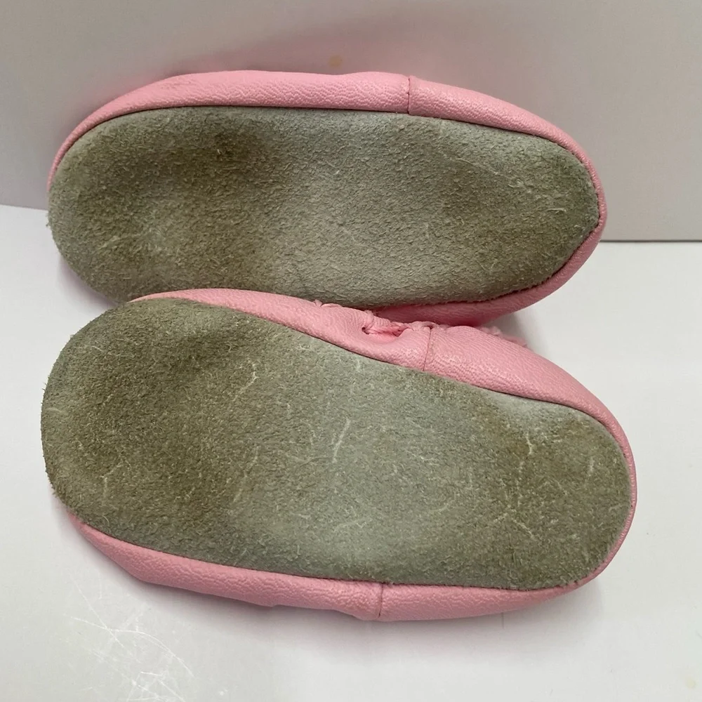 Pink Moccasins with Attached Socks